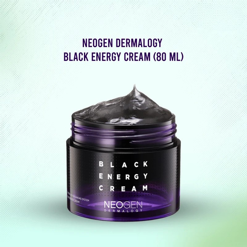 Neogen Dermalogy Black Energy Cream (80ml) Neogen Dermalogy Black Energy Cream 80ml jar, formulated to revitalize and firm skin.