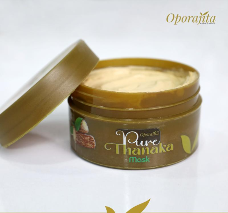 Oporajita Pure Thanaka Mask 200g jar, formulated with natural thanaka for brightening and soothing skin.