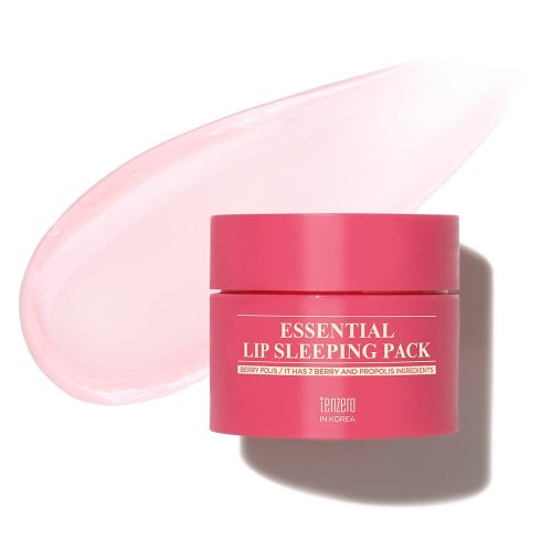 TENZERO Essential Lip Sleeping Pack Berry Polis 15g jar, overnight lip care with berry extract.