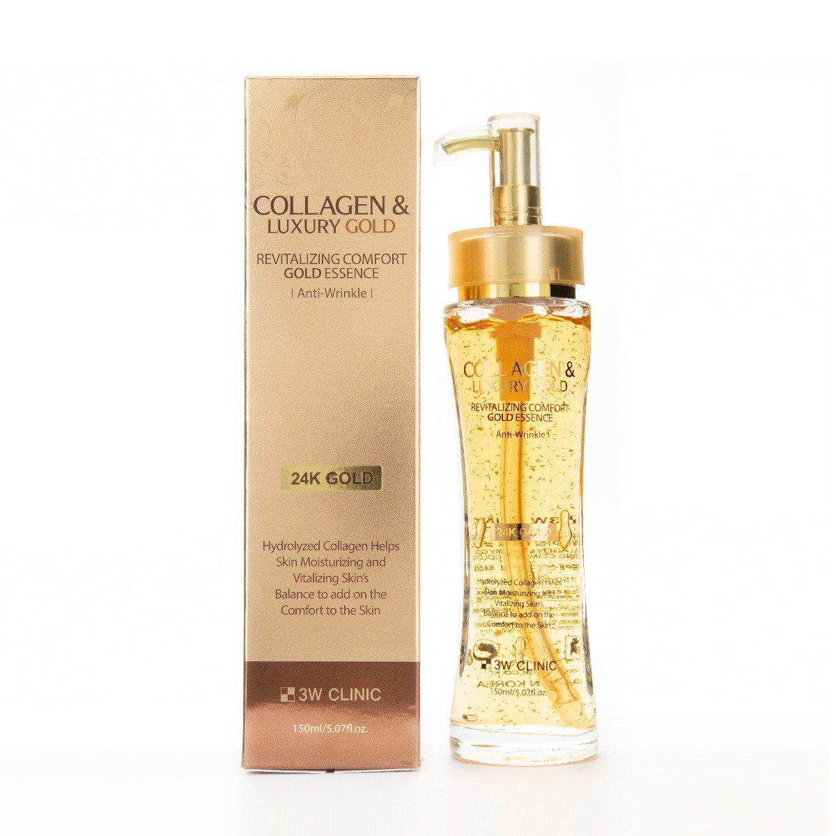 8809563060801 3W Clinic Collagen & Luxury Revitalizing Comfort Gold Essence (150ml) - Image 1