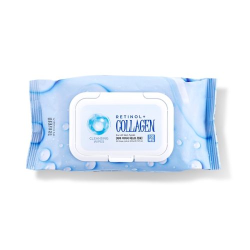 Tenzero Retinol Collagen Cleansing Wipes pack