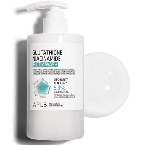 APLB Glutathione Niacinamide Body Wash 300ml original silver pump bottle