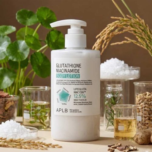 APLB Glutathione Niacinamide Body Lotion 300ml original silver pump bottle