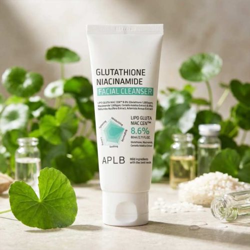 APLB Glutathione Niacinamide Facial Cleanser 80ml original silver and white tube