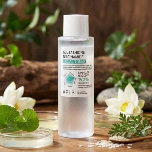APLB Glutathione Niacinamide Facial Toner 160ml original silver and white bottle