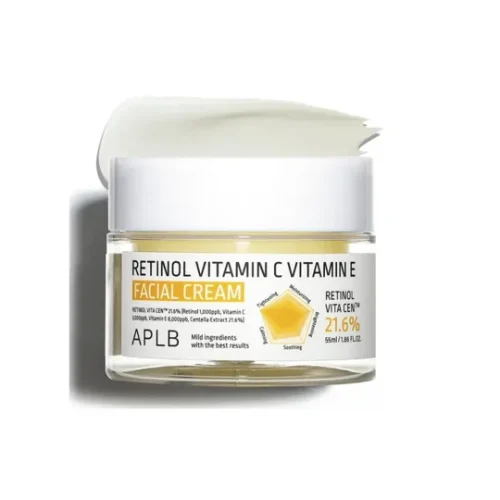 APLB Retinol Vitamin C Vitamin E Facial Cream 55ml original purple jar packaging