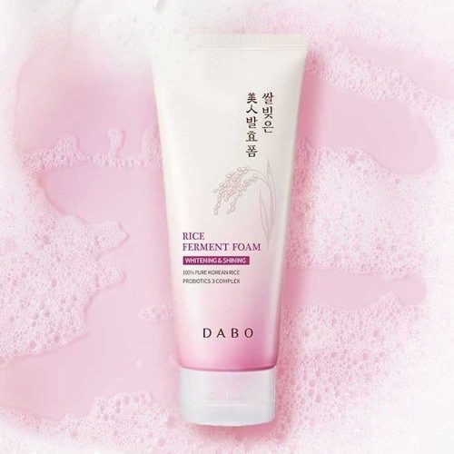 DABO Rice Ferment Foam Whitening & Shining Cleanser 180ml tube packaging