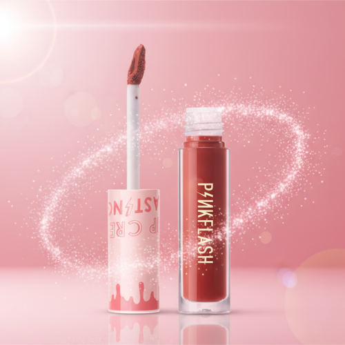 PINKFLASH Melting Matte Waterproof Lipcream L01 BB01 Brick Brown original packaging
