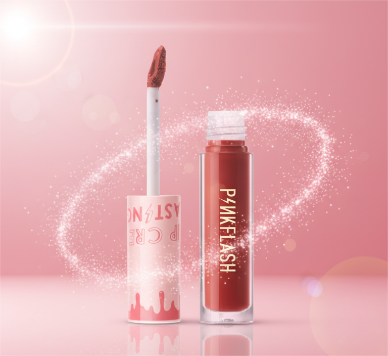 PINKFLASH Melting Matte Waterproof Lipcream L01 BB01 Brick Brown original packaging
