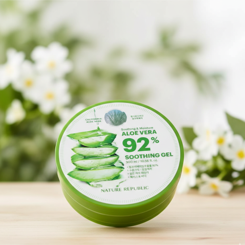 Nature Republic 92% Aloe Vera Soothing Gel 300ml original tub packaging