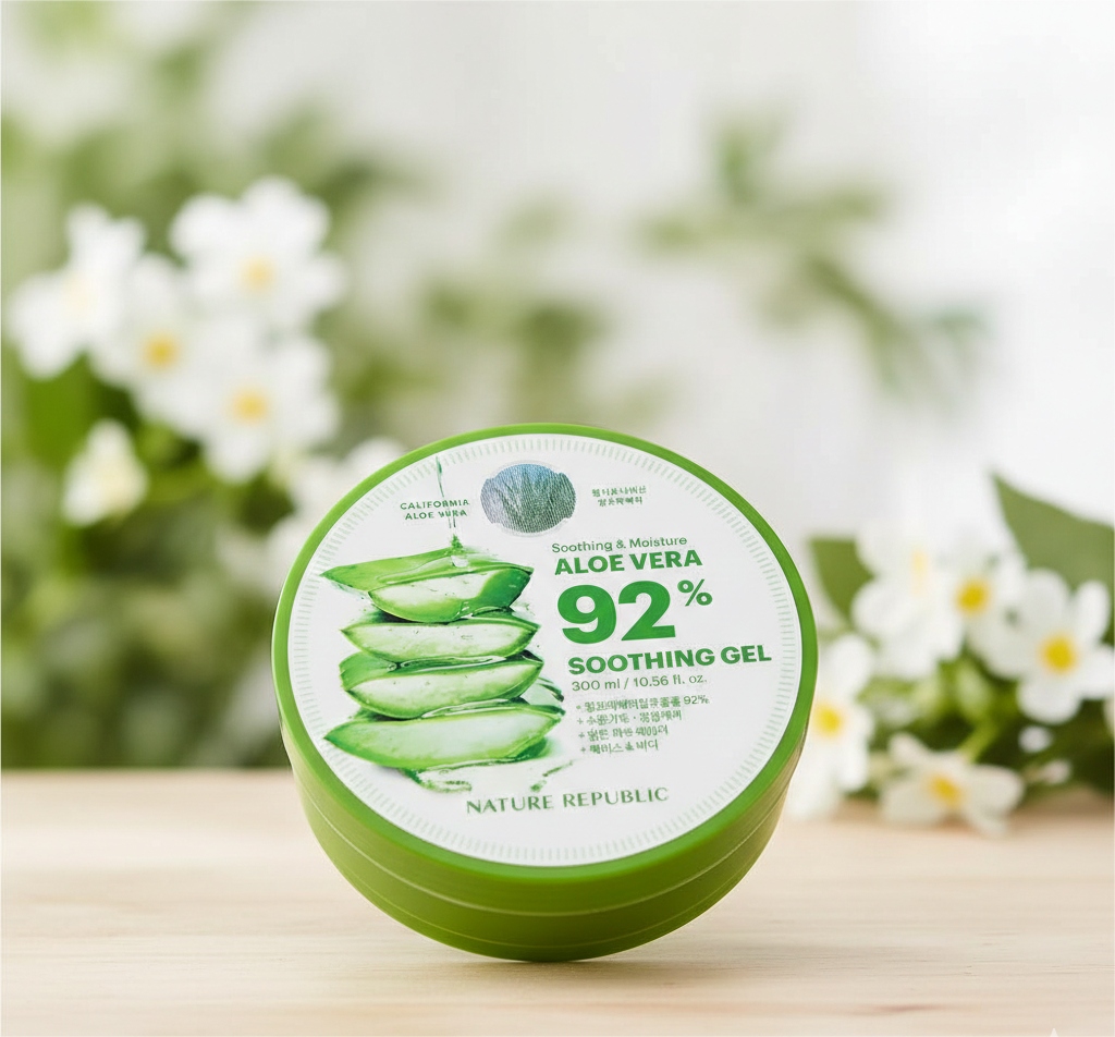 Nature-Republic-92-Aloe-Vera-Soothing-Gel-300ml-BBQueen16 Nature Republic 92% Aloe Vera Soothing Gel 300ml original tub packaging