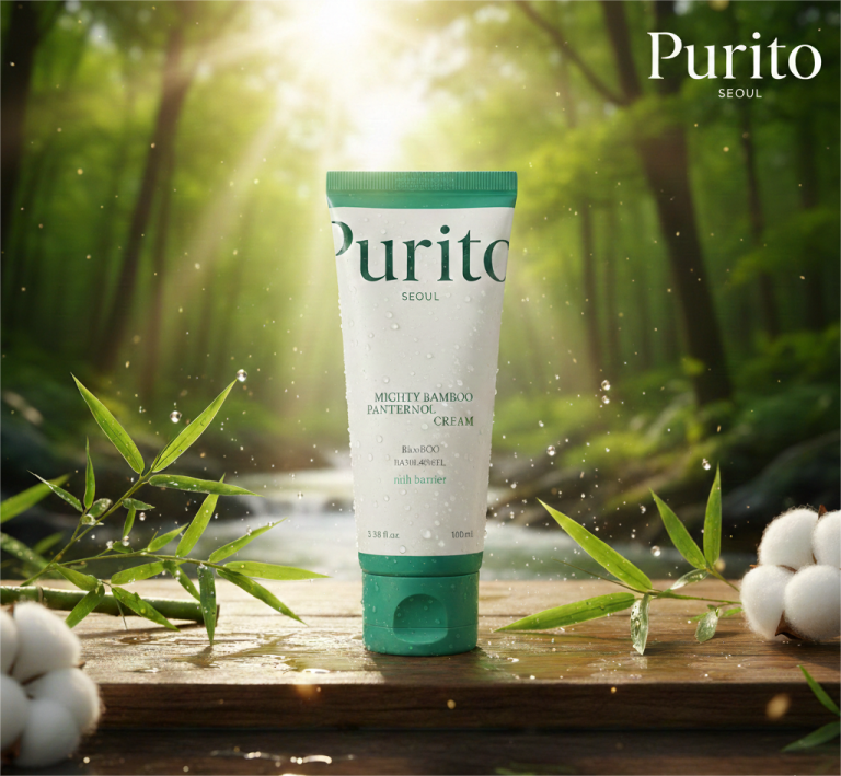 PURITO SEOUL Mighty Bamboo Panthenol Cream 100ml original Korean packaging