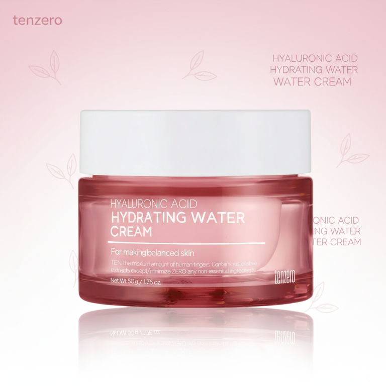 Tenzero Hyaluronic Acid Hydrating Water Cream jar
