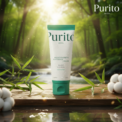 PURITO SEOUL Mighty Bamboo Panthenol Cream 15ml travel size packaging