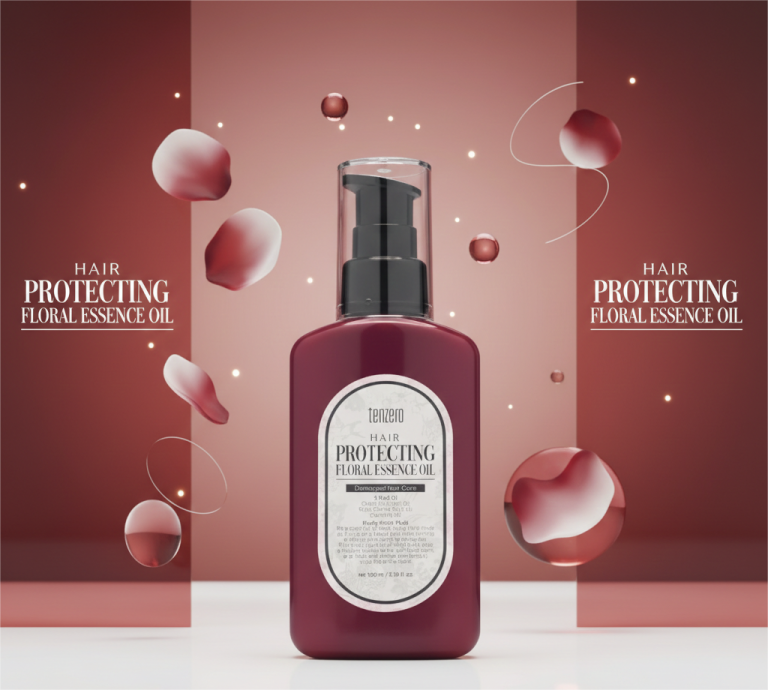 Tenzero Hair Protecting Floral Essence Oil bottle