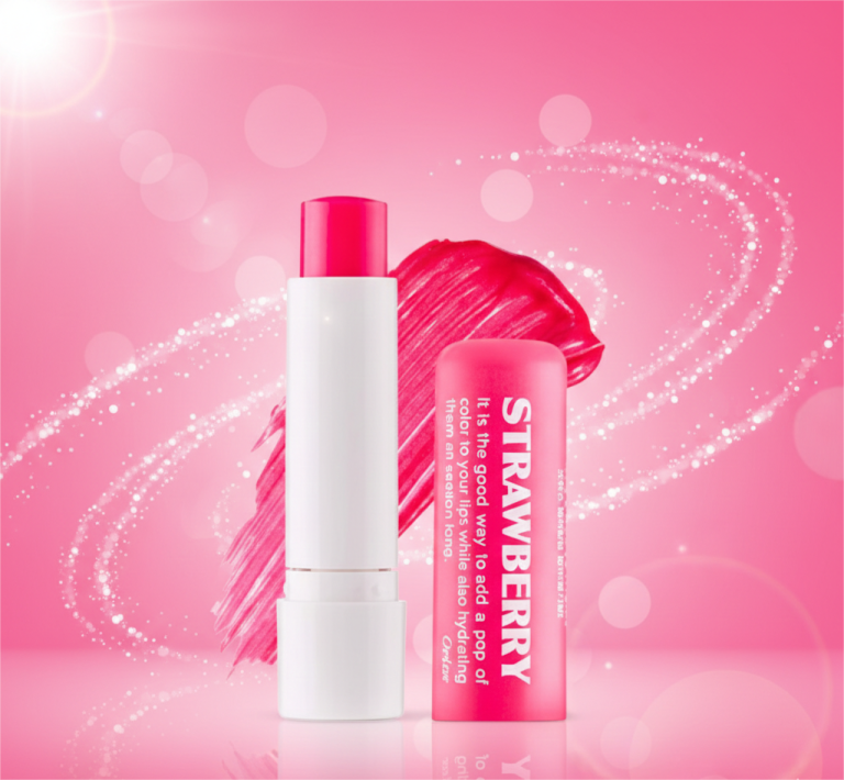 ORIOX Tinted Lip Balm Strawberry 4.8g soothing lip care original packaging