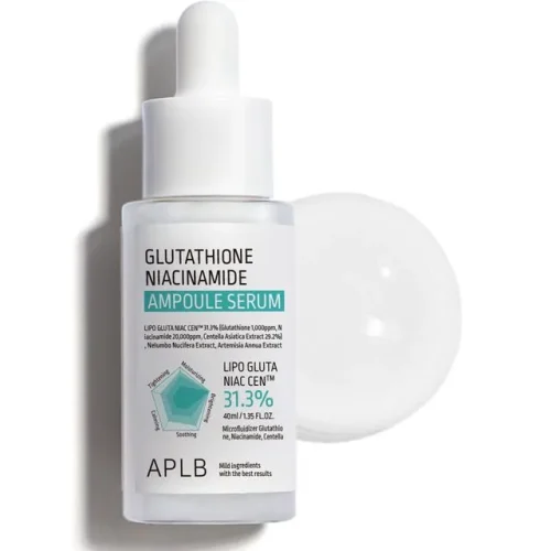 APLB Glutathione Niacinamide Ampoule Serum 40ml original silver dropper bottle