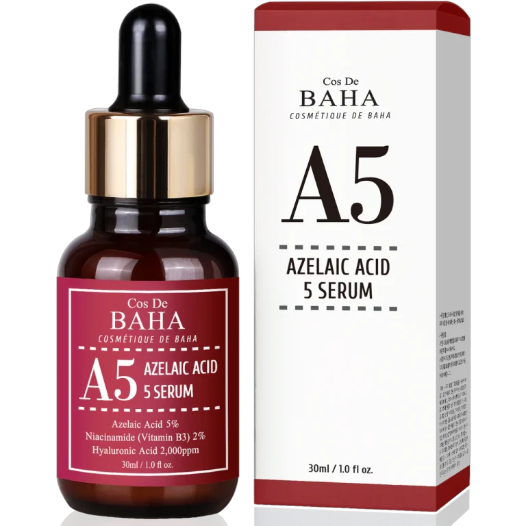 Cos De BAHA Azelaic Acid 5% Facial Serum 30ml bottle packaging