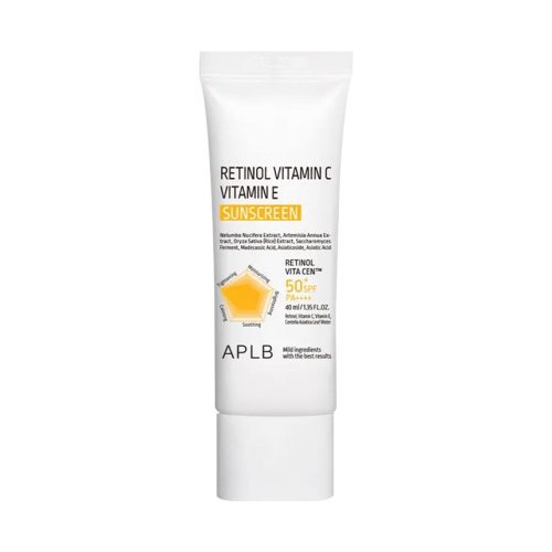 APLB Retinol Vitamin C Vitamin E Sunscreen 40ml original purple and white tube