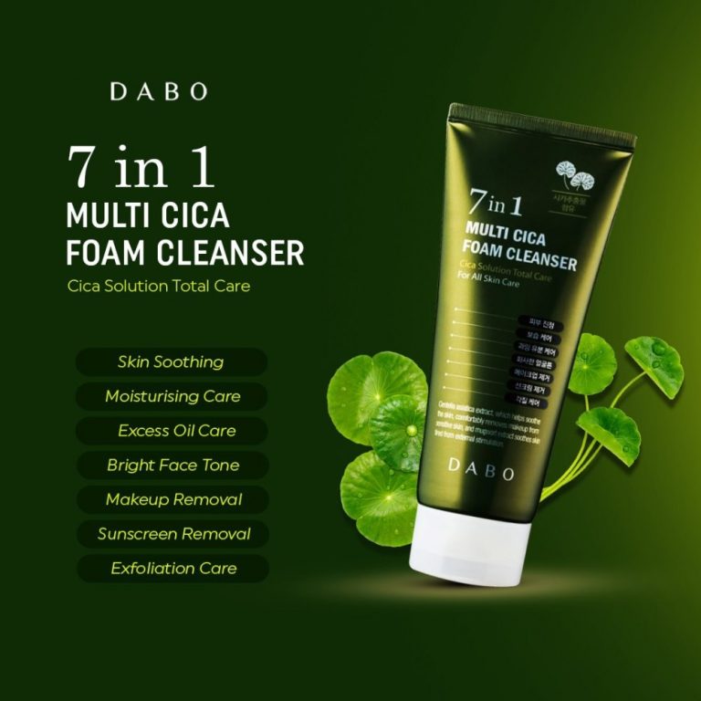 DABO 7 IN One Multi Cica Foam Cleanser 180ml tube packaging