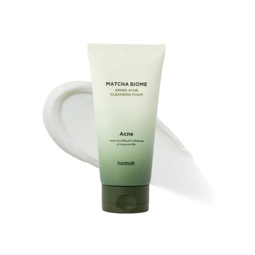 Heimish Matcha Biome Amino Acne Cleansing Foam 150ml tube packaging