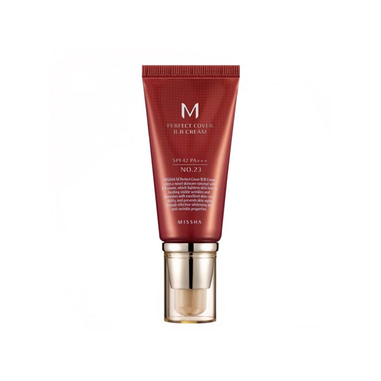Missha Cover BB Cream SPF42 PA+ No.23 50ml tube, designed for coverage and sun protection.