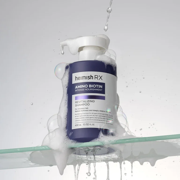 Heimish Rx Amino Biotin Revitalizing Shampoo 400ml bottle packaging