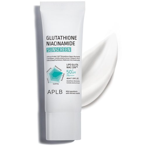 APLB Glutathione Niacinamide Sunscreen 40ml original silver and white tube