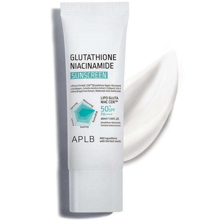 APLB Glutathione Niacinamide Sunscreen 40ml original silver and white tube