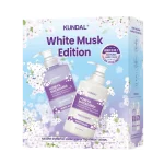 Kundal Honeya & Macadamia White Musk Edition Shampoo & Treatment bottles